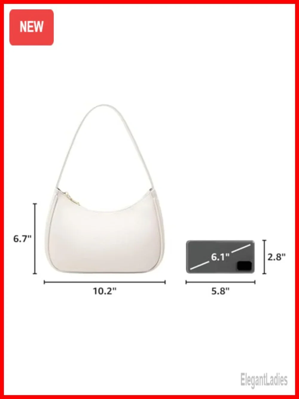 Faux Leather Hobo Tote Handbag for Women, Zipper Clutch Purse